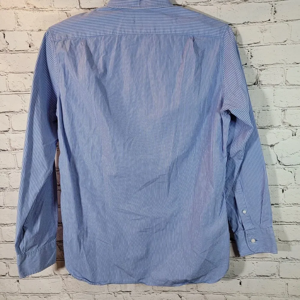 J. Crew, Blue/White‎ stripe Long Sleeve Shirt, M